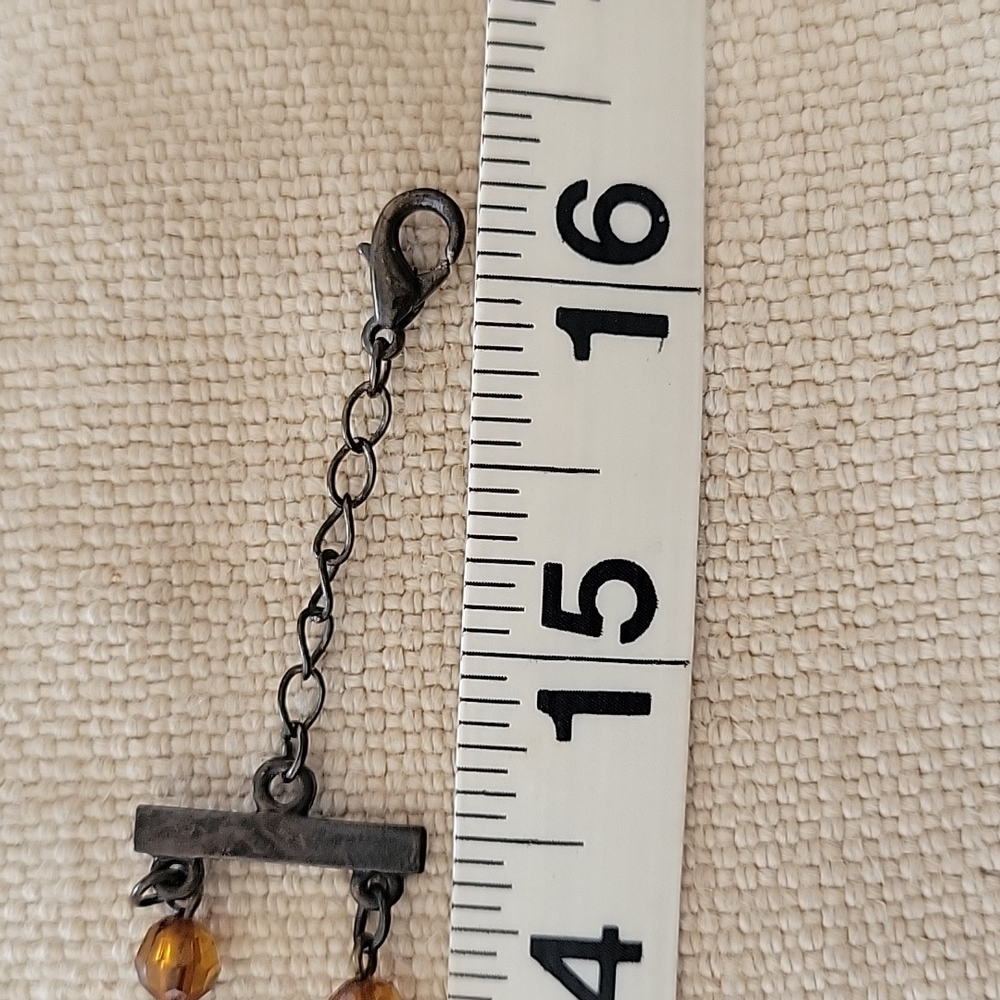 Multi gem pierced earrings and choker set - Picture 8 of 10